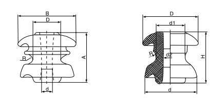 Reel Insulator Porcelain B&S Insulator