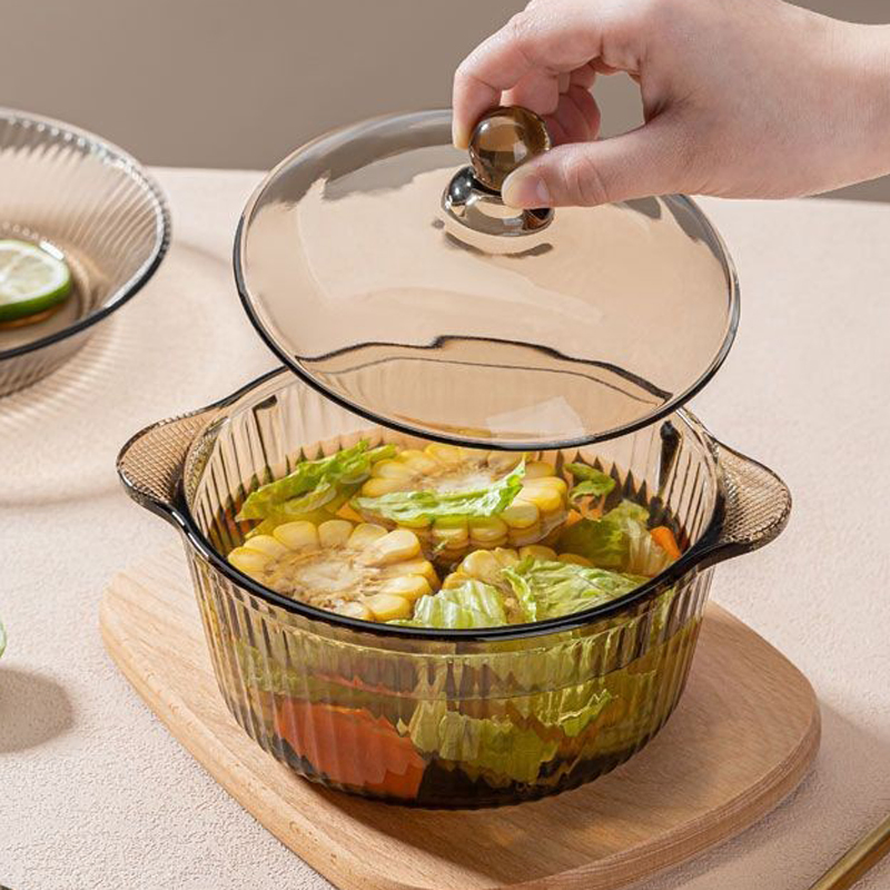 Amber Instant Noodle Glass Bowl Student Office Worker Dining Bowl Salad Bowl