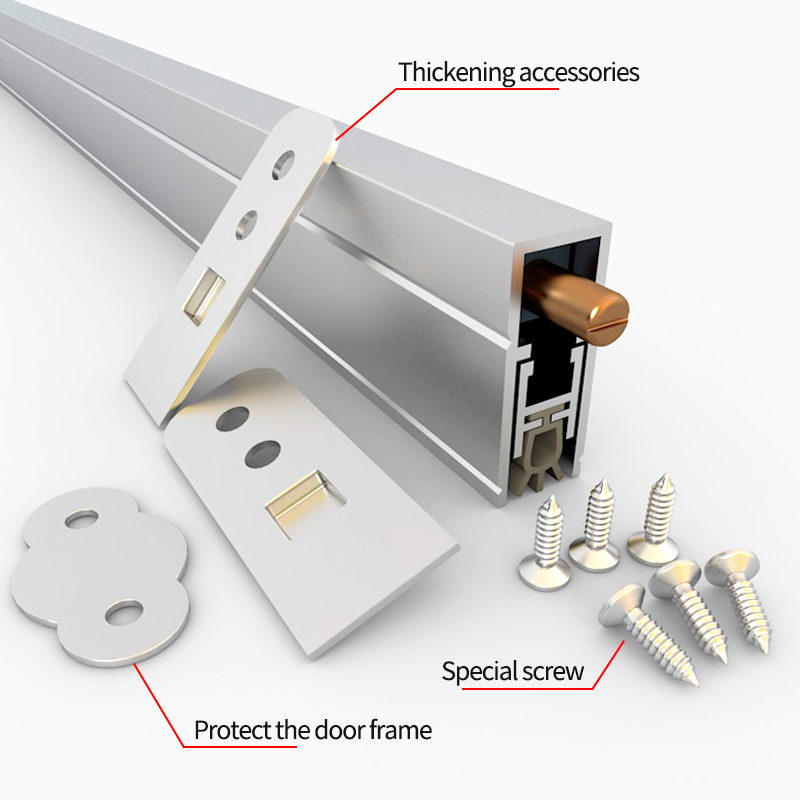 Sound Insulation Door Seal Heavy Duty Mounted Automatic Drop Door Seal Acoustic Door Seal Aluminium and Rubber Material
