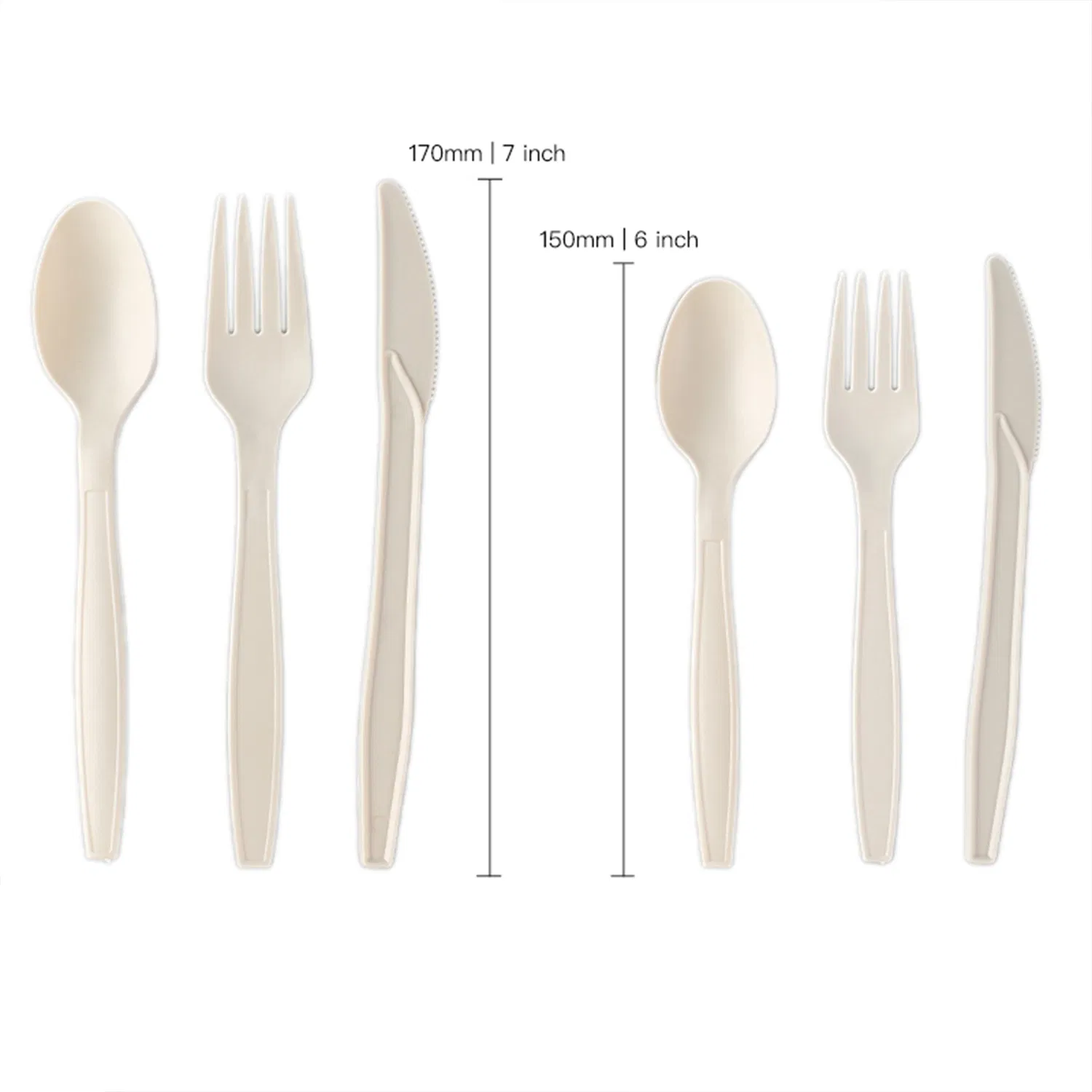 Eco Friendly Disposable 100% Compostable Kitchen Forks Spoons Knives Cutlery