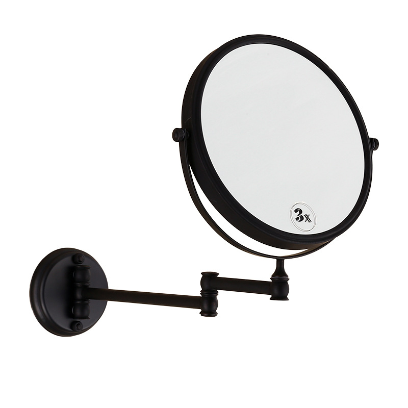 Wall Mounted Magnifying Makeup Mirror Black