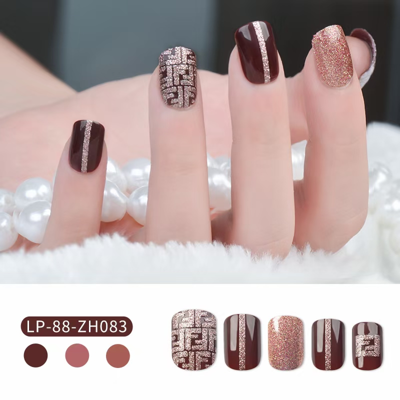 Wholesale 24PCS Artificial Fingernails ABS Plastic Beauty Nails for Nail Art