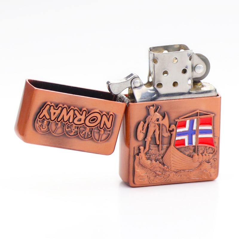 Custom Lighters for Cigarette Souvenir Metal Windproof Smoking Kerosene Oil Lighter