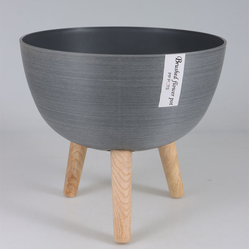 Charming! Textured Semi-Circular Plastic Plant Container for Small Ornamental Plants