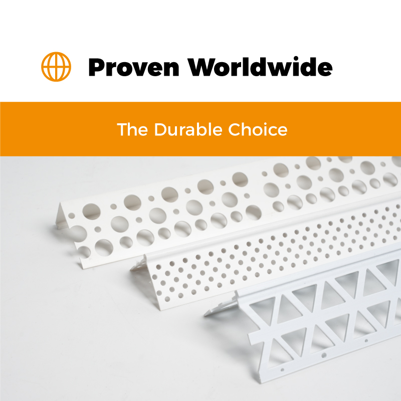 High Strength Impact Resistant PVC Corner Bead for Office Building Wall Finishing