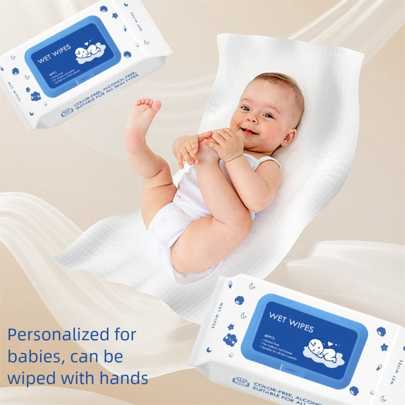 80-Count Baby Wipes Hypoallergenic, Unscented, Safe for Hand & Mouth, Baby Face & Body Cleaning, Gentle Wet Wipes for Infants & Toddlers