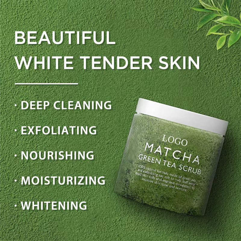 Ditong Private Label Natural Exfoliating Wholesale Facial Whipped Matcha Green Tea Body Scrub