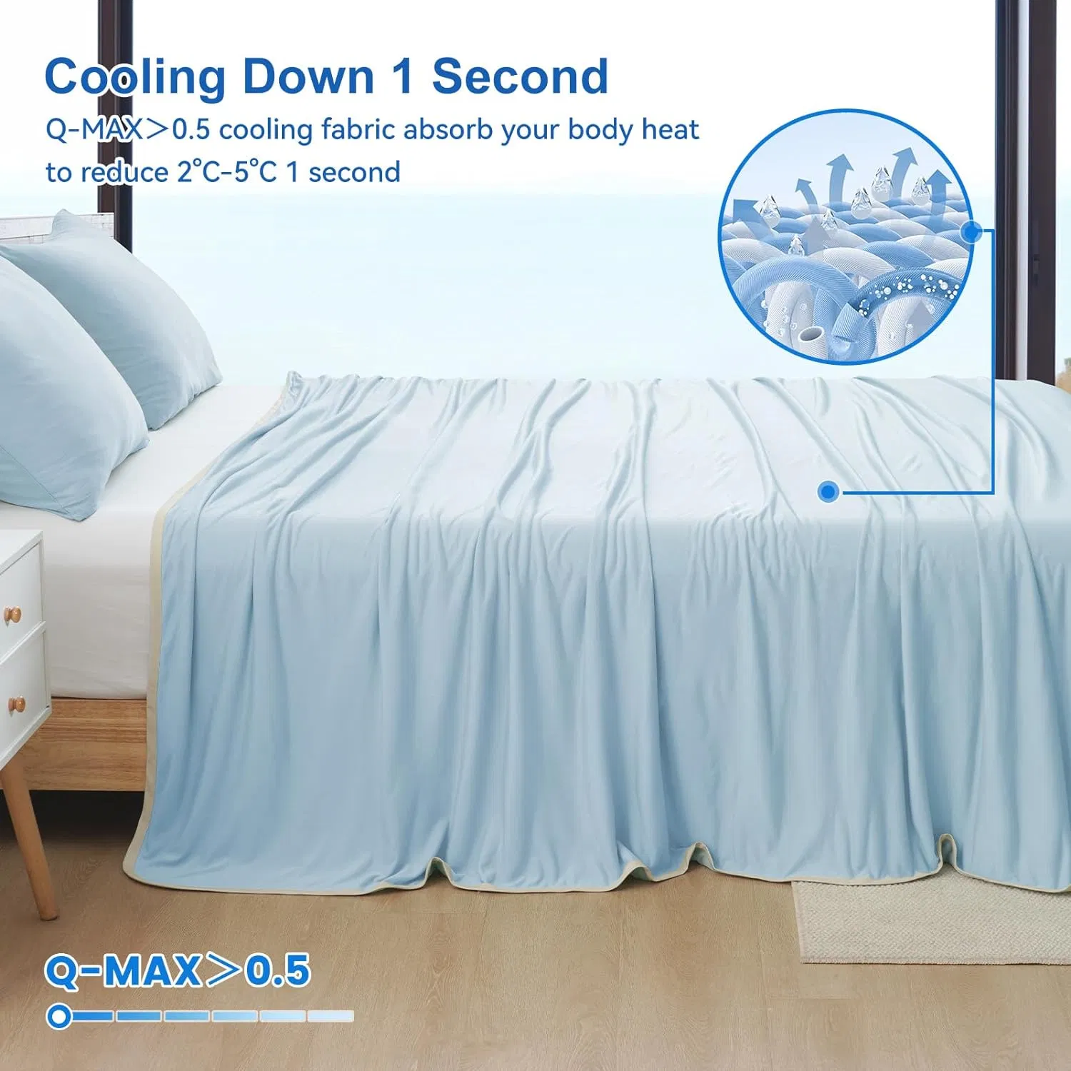 Advanced Cooling Blanket for Hot Sleepers - Queen Size