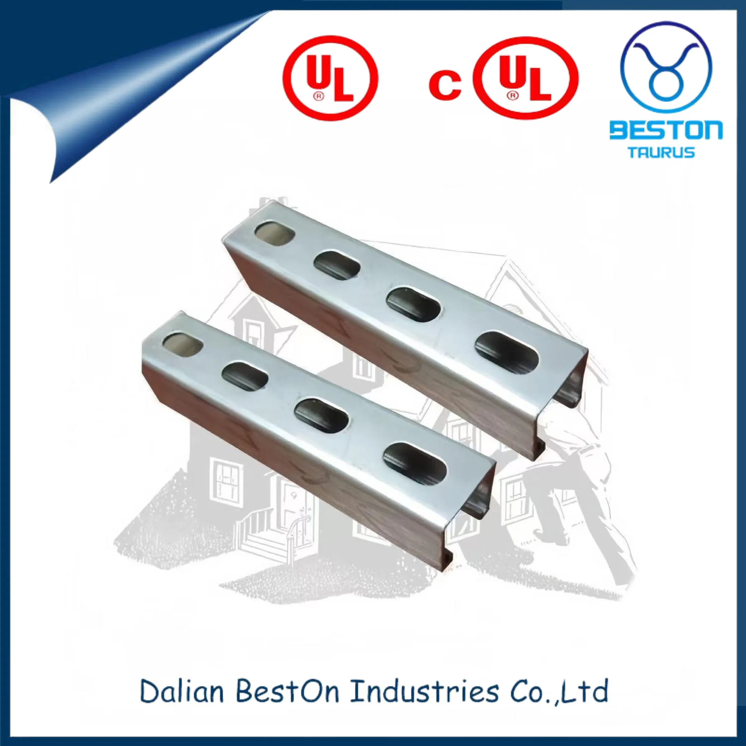 Slotted Metal Channel, C/U Steel Profile for Shelving and Installation
