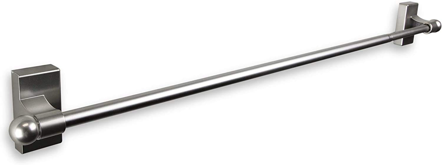Magnetic Curtain Rod with Decorative Finial Cafe Rod Telescope Curtain Pole for Panel Curtains