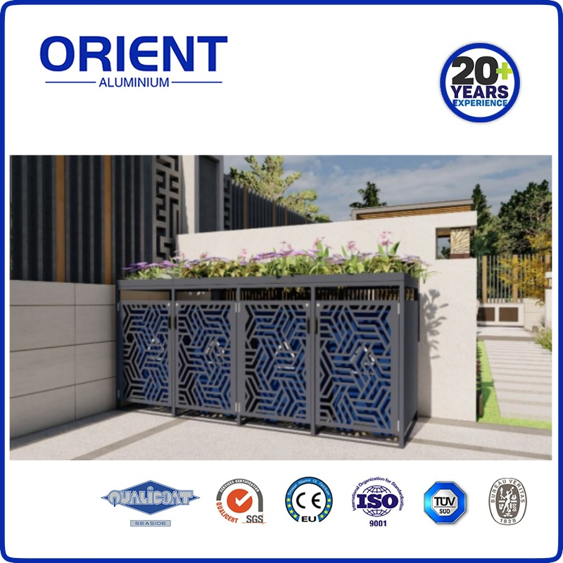 Garbage Bin Shed Stores 2 Trash 3 Trash Cans Classified Aluminium Storage