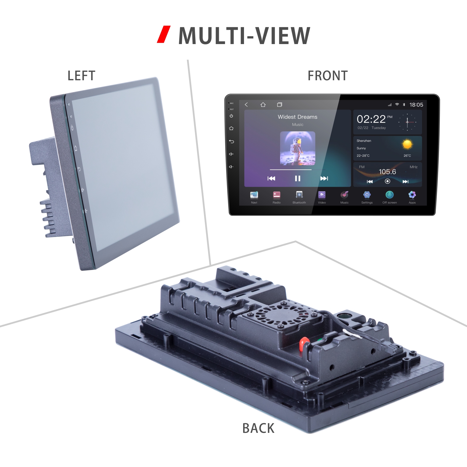 Автомагнитола Android 9 дюймов QLED CarPlay Bluetooth