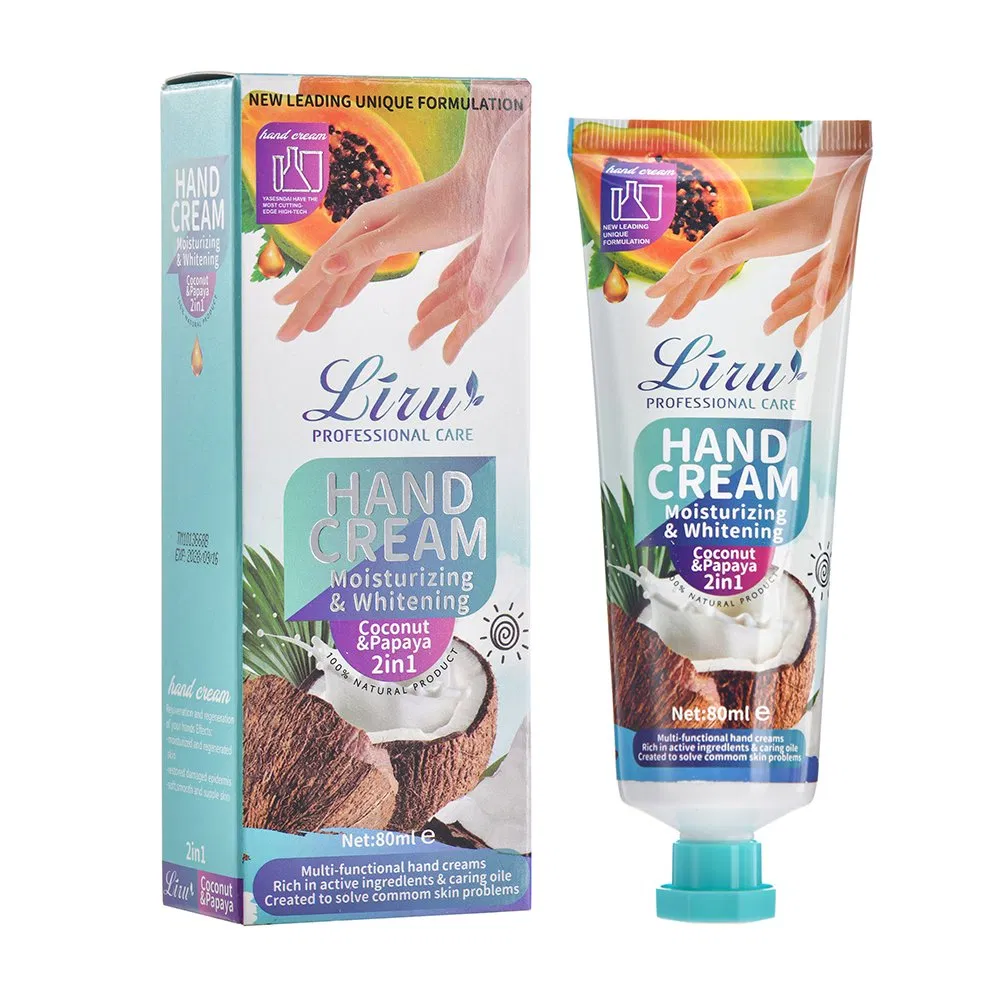 Liru High Quality Coconut Oil Extract Nourishing Care Anti-Dry Moisturizing Whitening Hand Cream