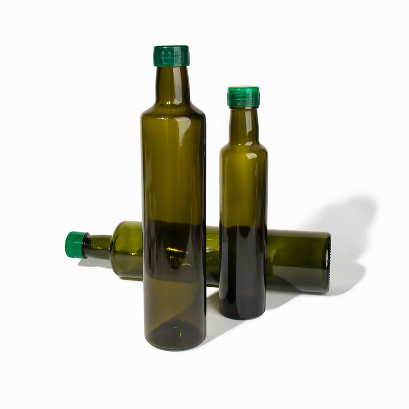 Round Shape Kitchen Oil 250ml 500ml 750ml Olive Oil Glass Bottle