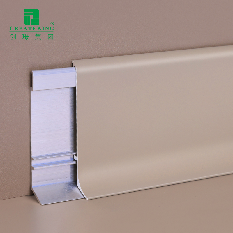 China Supplier Customized 60*10mm Various Sizes Skin-Feel Aluminum Alloy Wall Baseboard