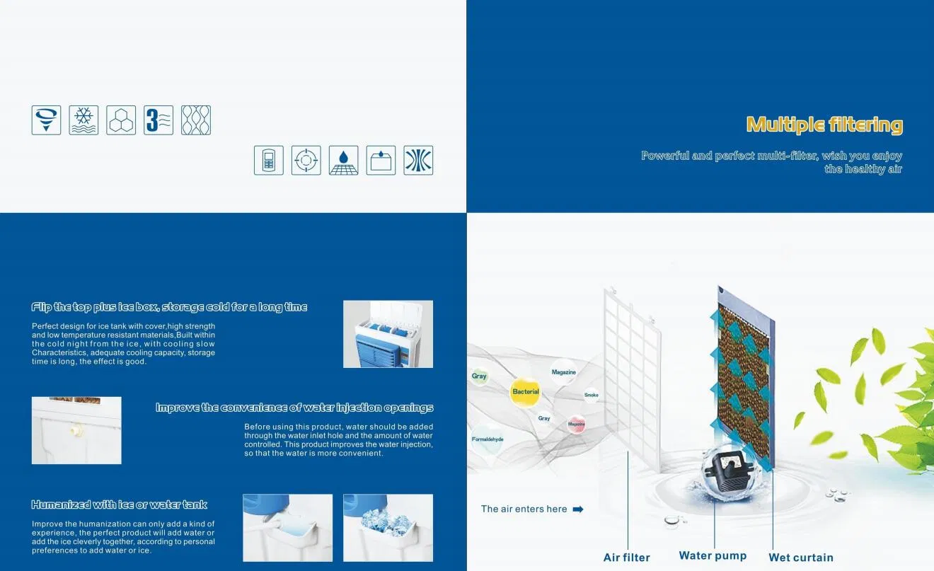 2200W Big Air Flow Energy Saving Axial Industrial Portable Air Cooler Hy-L06xz