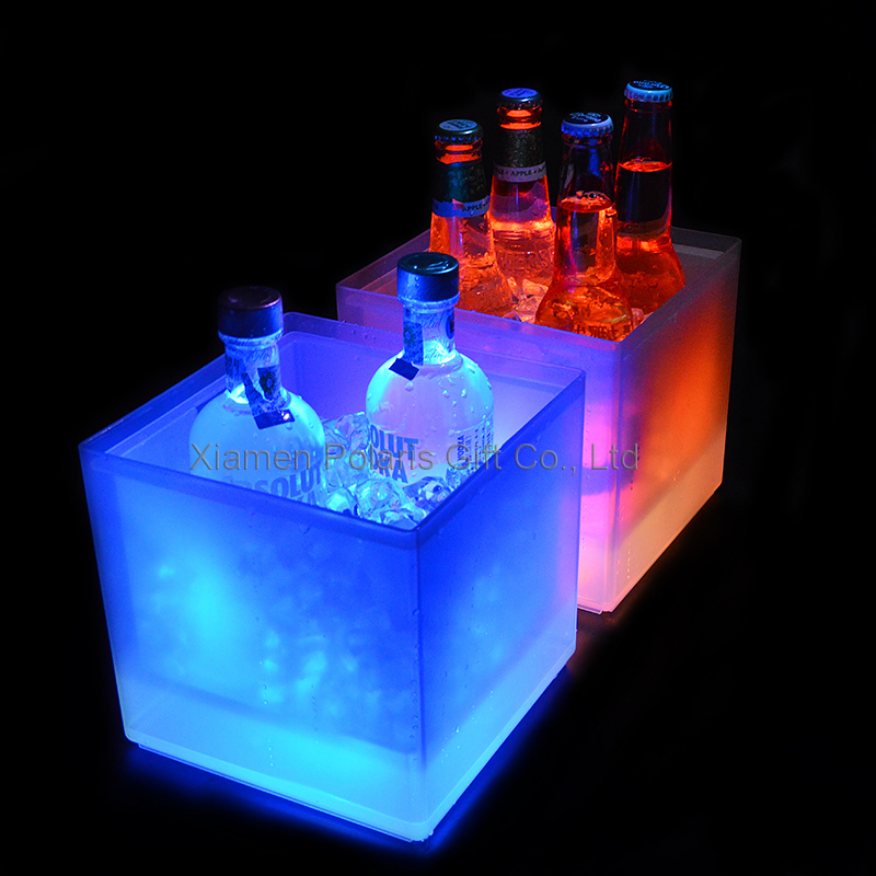 3.5L Double Layer Square LED Ice Cube Bucket