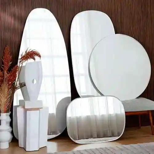 Different Shapes Frameless Bathroom Mirror Wall Mirror