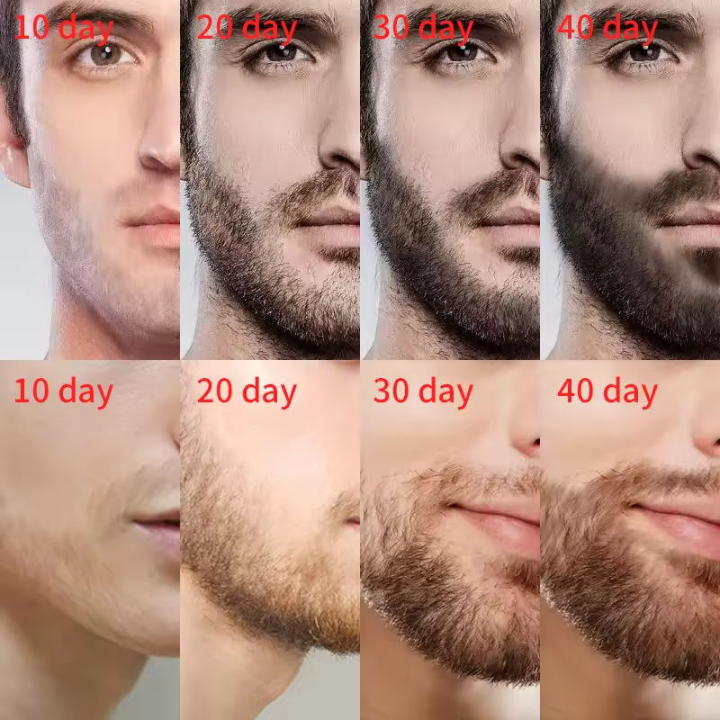 Wholesale Natural Organic Bread Hair Growth Gentle Efficient Nourishing Beard Growth Kit Oil Deep Beard Essential Oil