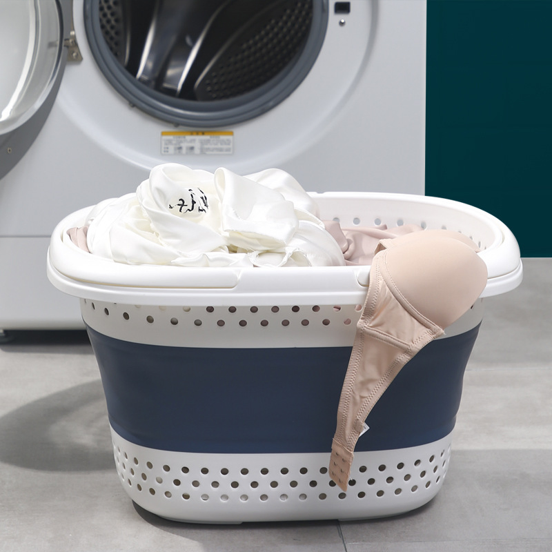 Wall Hanging Clothes Storage Household Bathroom Plastic Laundr Folding Dirty Clothes Basket