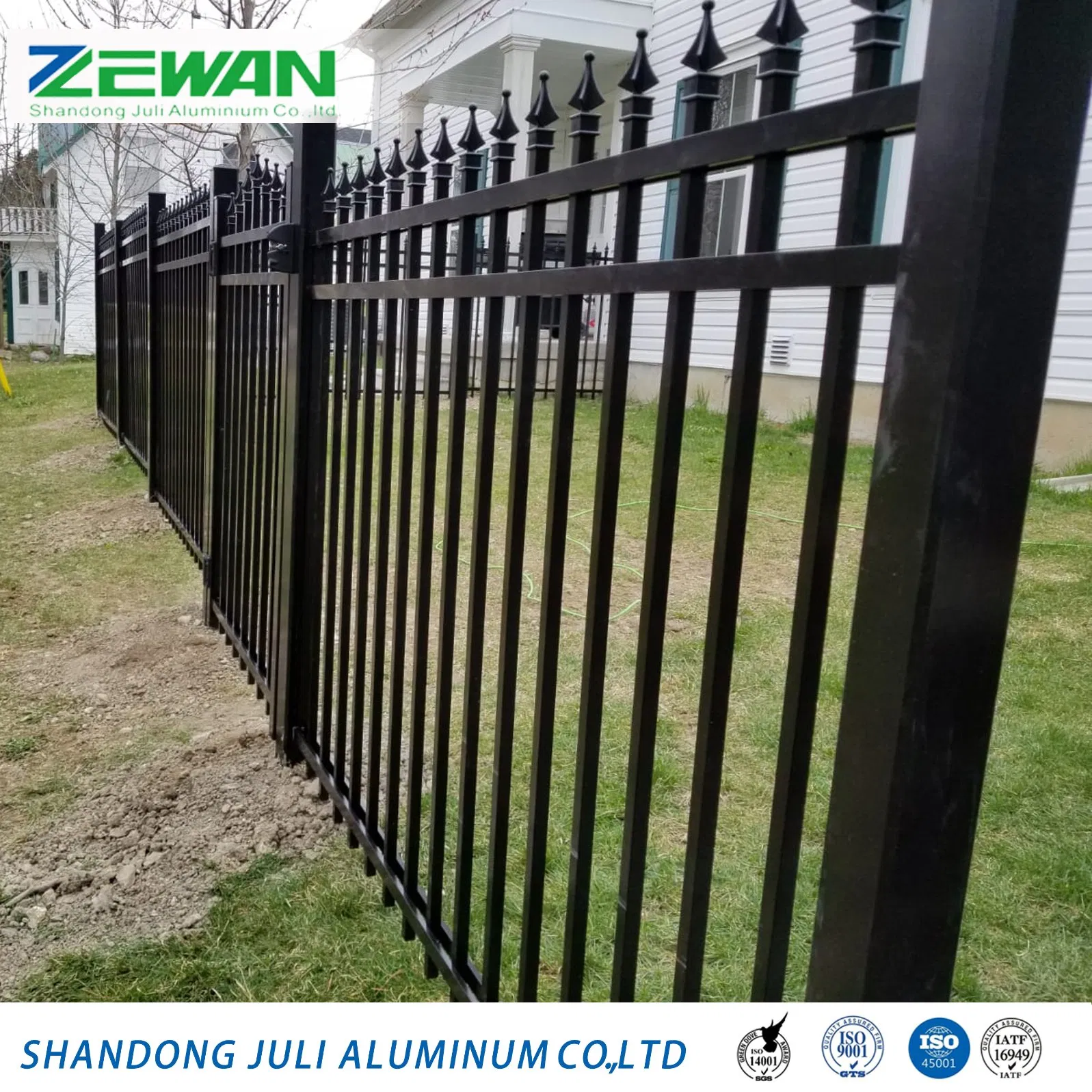 Luxury Garden Aluminum Fencing Swimming Pool Security Fences Powder Coated