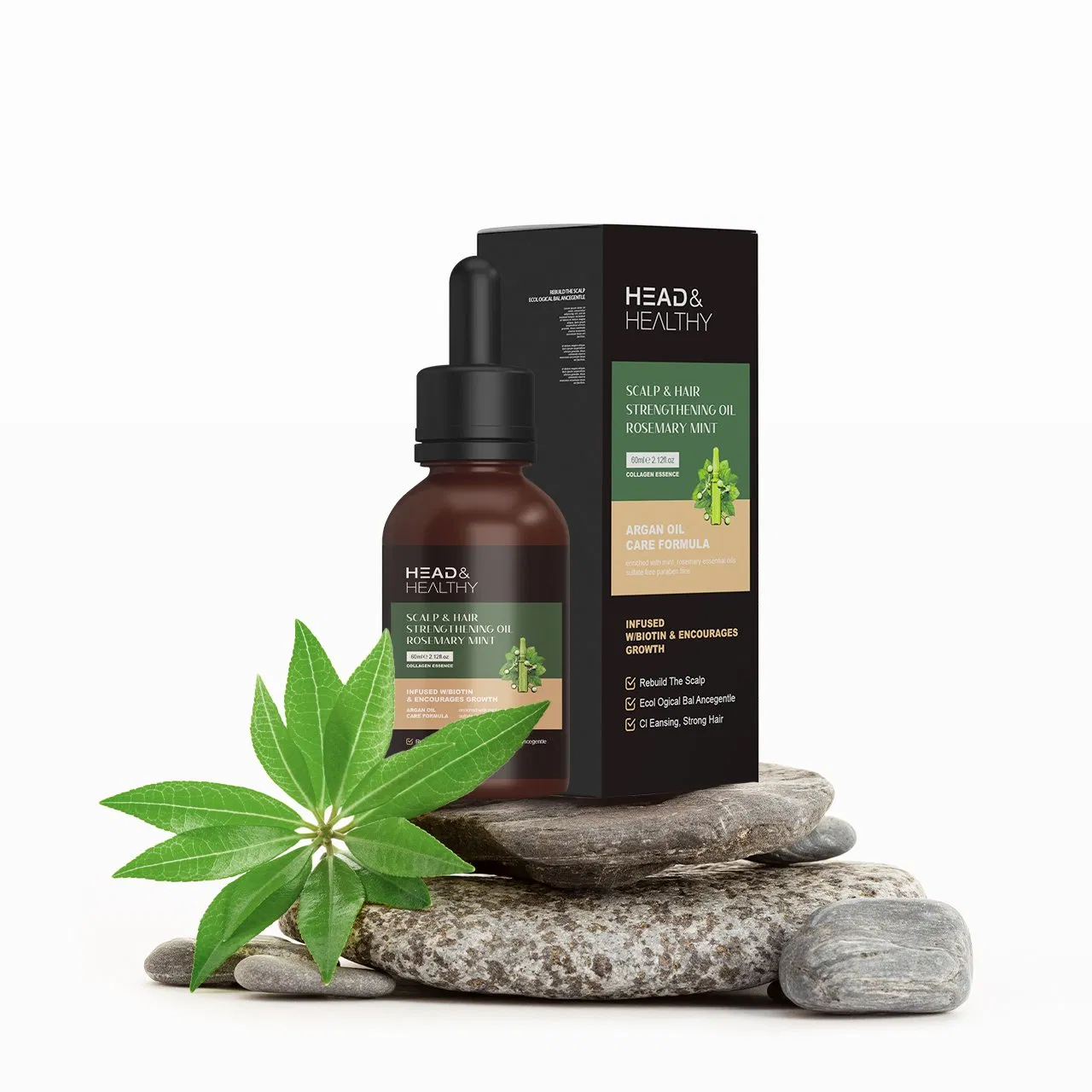 50ml Organic Honey-Rosemary Mint Scalp Oil: Refreshing, Daily & PRO Care