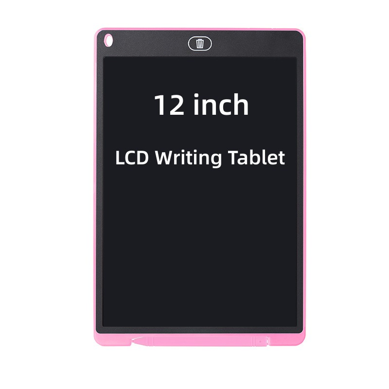 12 Inch LCD Writing Tablet for Kids, Colorful Doodle Board Drawing Tablet with Lock Function, Completely Erasable Reusable Writing/Drawing Pad-Pink