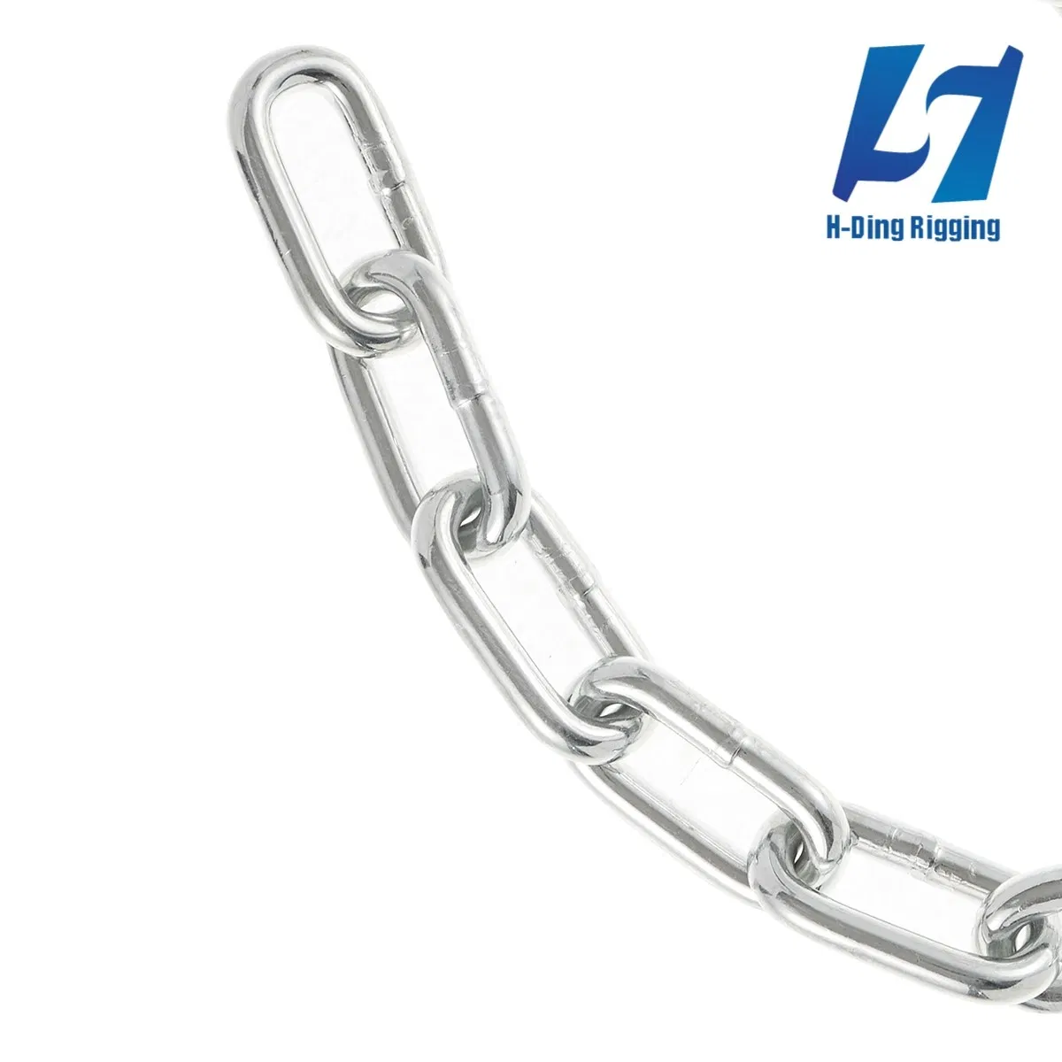 High Tensile Strength Fine Link Stainless Steel Chains 304 316 and Carbon Steel DIN 763 764 766 Certified for Rigging and Lifting Operations