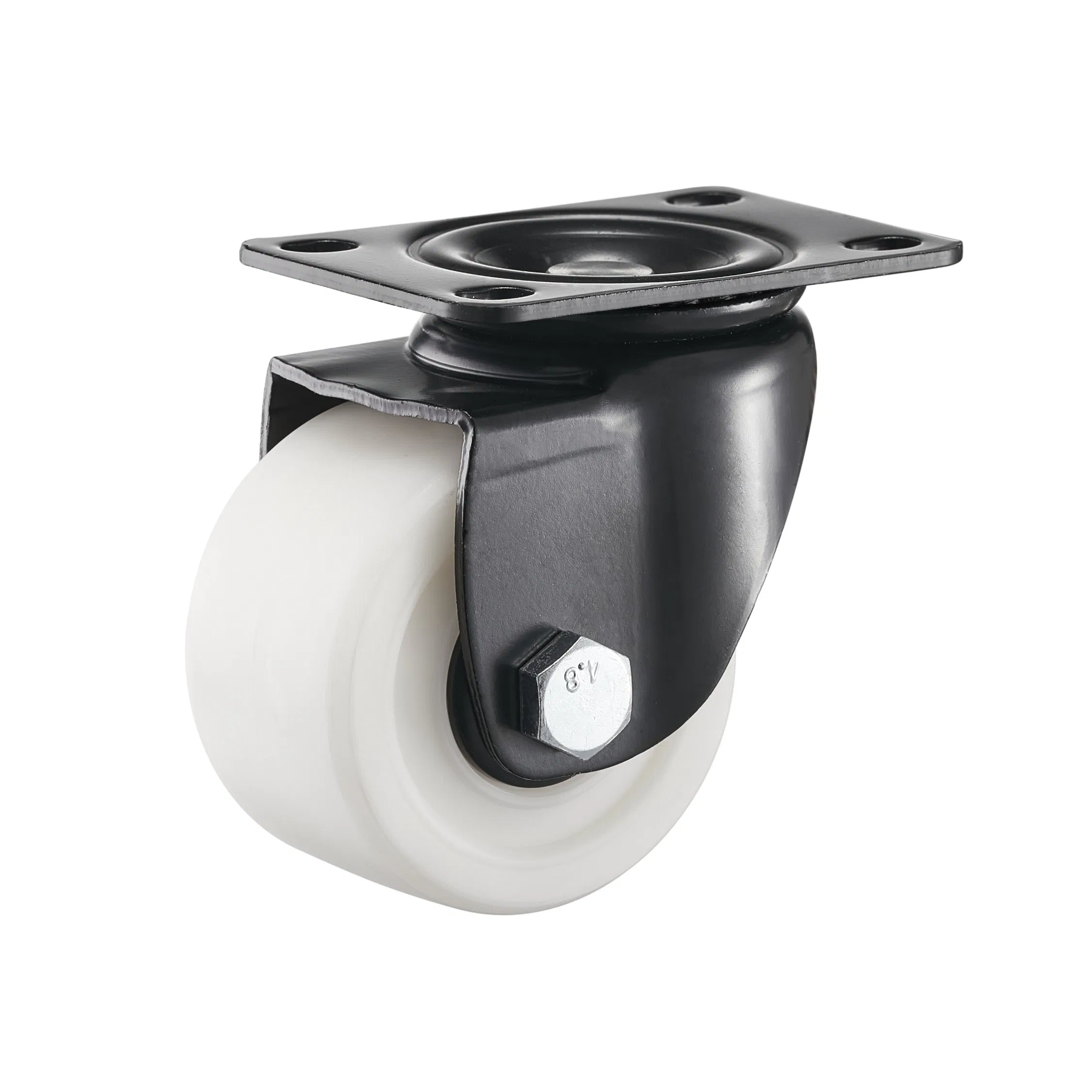 2.5 Inch 3 Inch Low Center of Gravity Caster White 45mm Wide PP Wheels