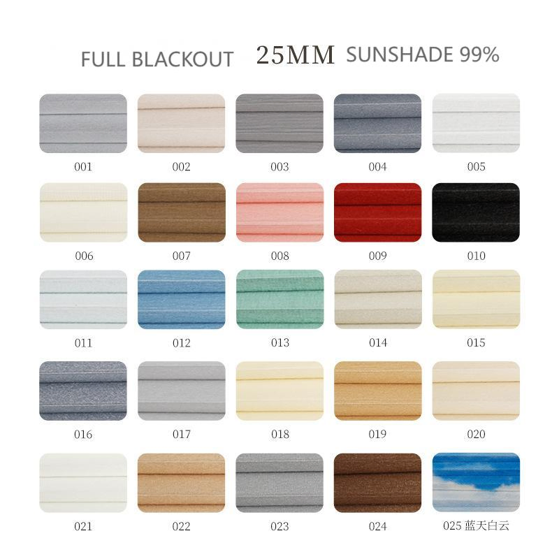 Manual Thermal Insulation Noise Reduction Double Layer Honeycomb Blinds House Curtains