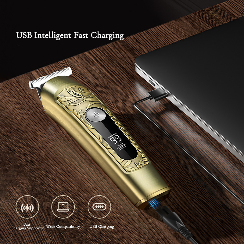 Wholesale Factory Hair Shaver All-in-One Electric Hair Clipper Set Digital Display Retro Style Fully Washable