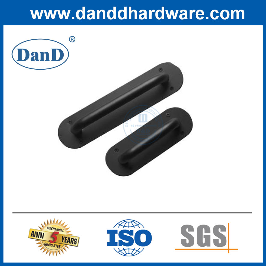 Black Sliding Flush Pull Barn Door Furniture Handle for Closet Cabinet Drawers