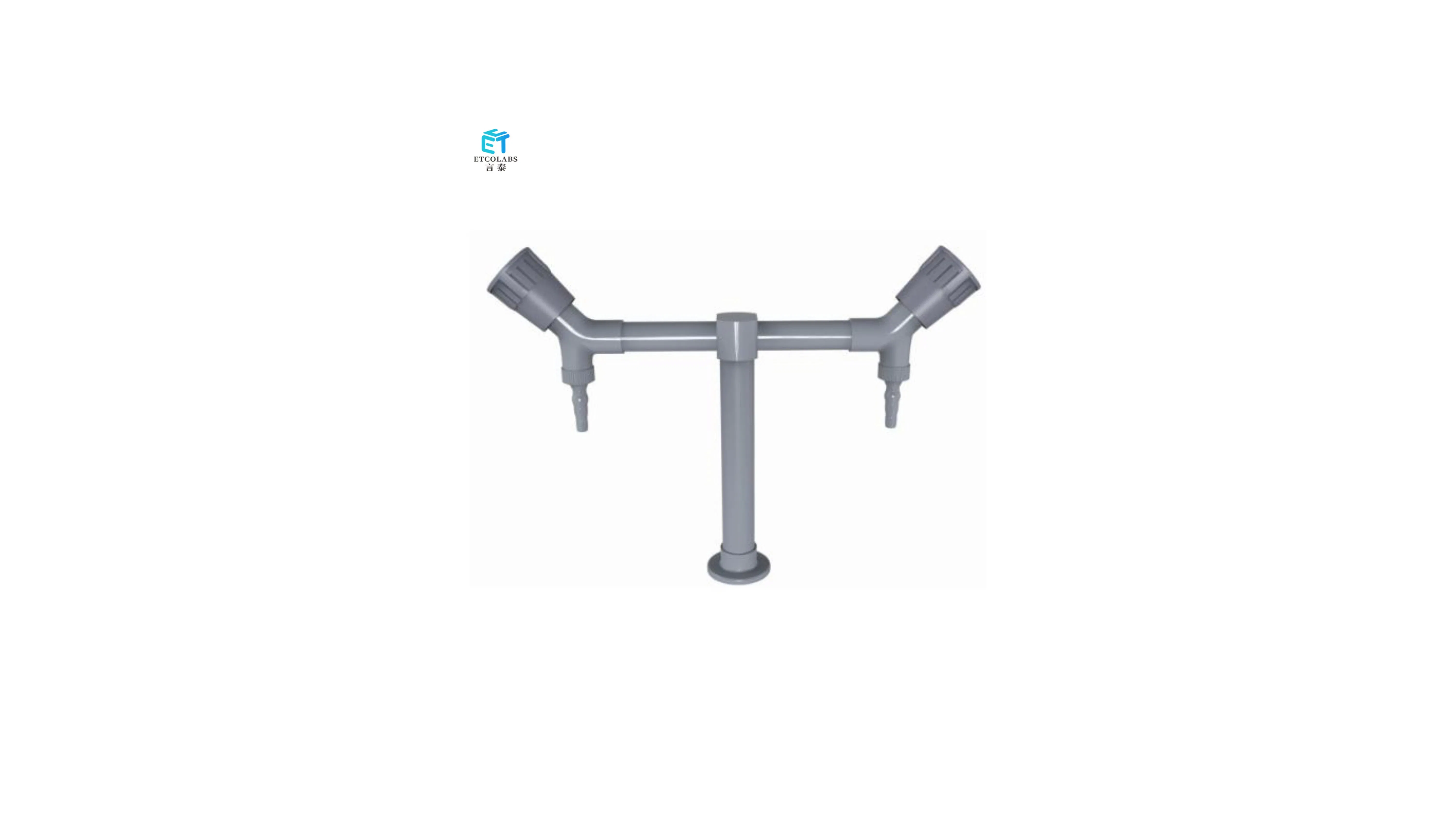 Лабораторный кран двойной, эпоксидное покрытие