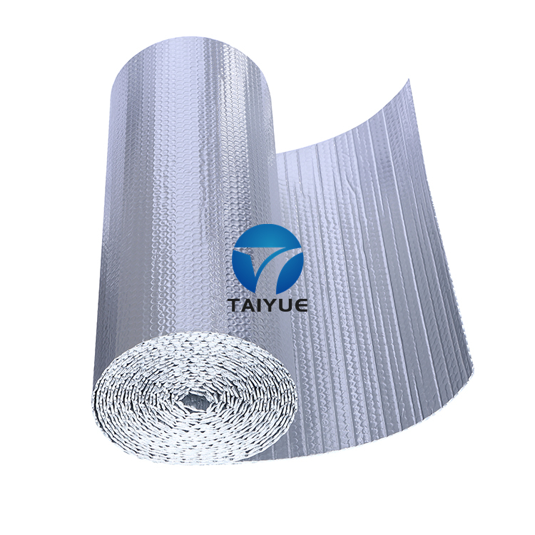 Factory High R Value Fireproof Reflective Double Foil Bubble Heat Insulation for Warehouse Roof Insulation Material
