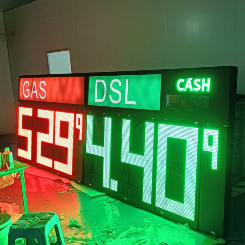 Manufacturer 7 Segments LED Display Remote Control LED Digital Gas Price Sign for Petrol Station Gas Price Display 8~48inch