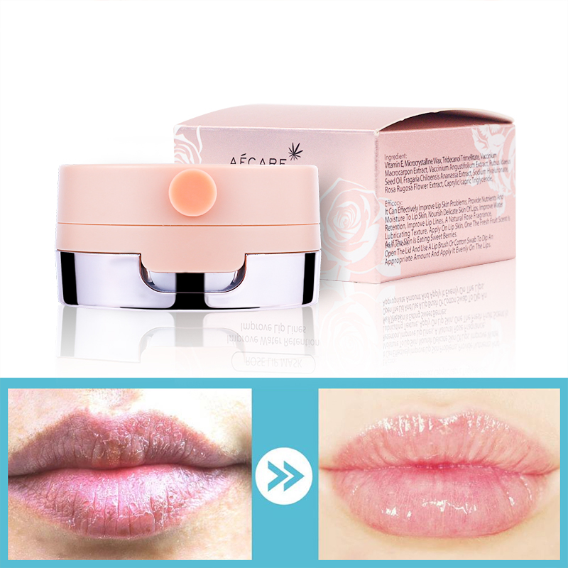 Wholesale Custom Logo Organic Pink Lip Care Mask Private Label Hydrating Sleeping Lips Mask