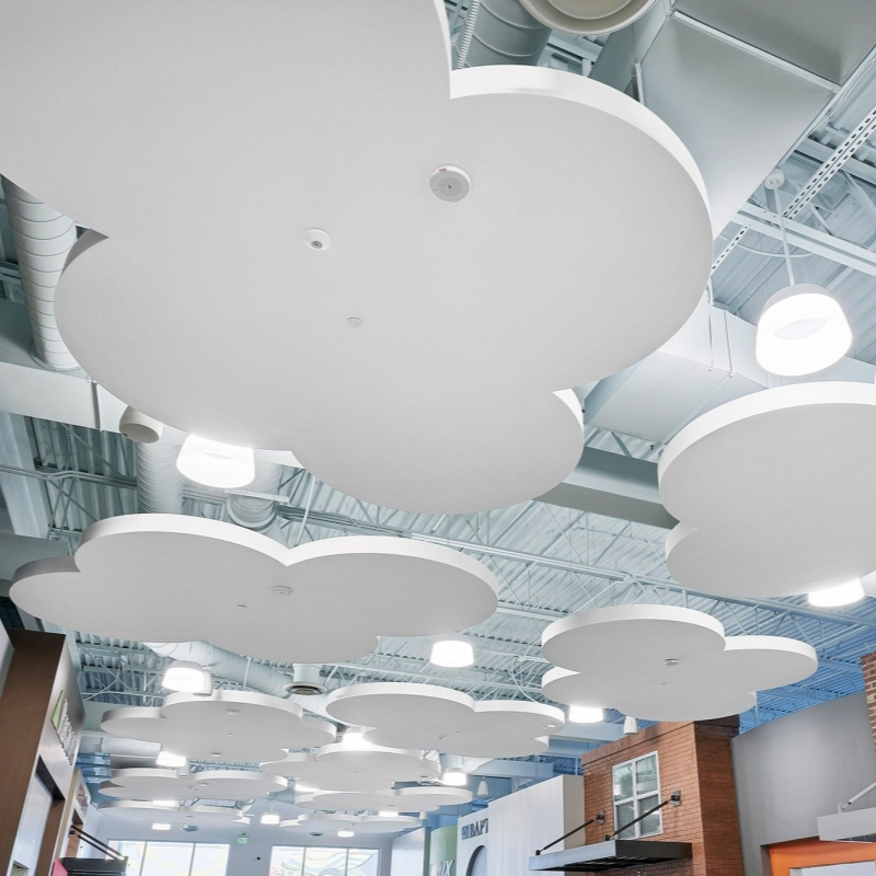 Pureacoustic Master Noise Reduction Clouds with Recycled Fiberglass Technology Nrc 0.9 Guaranteed