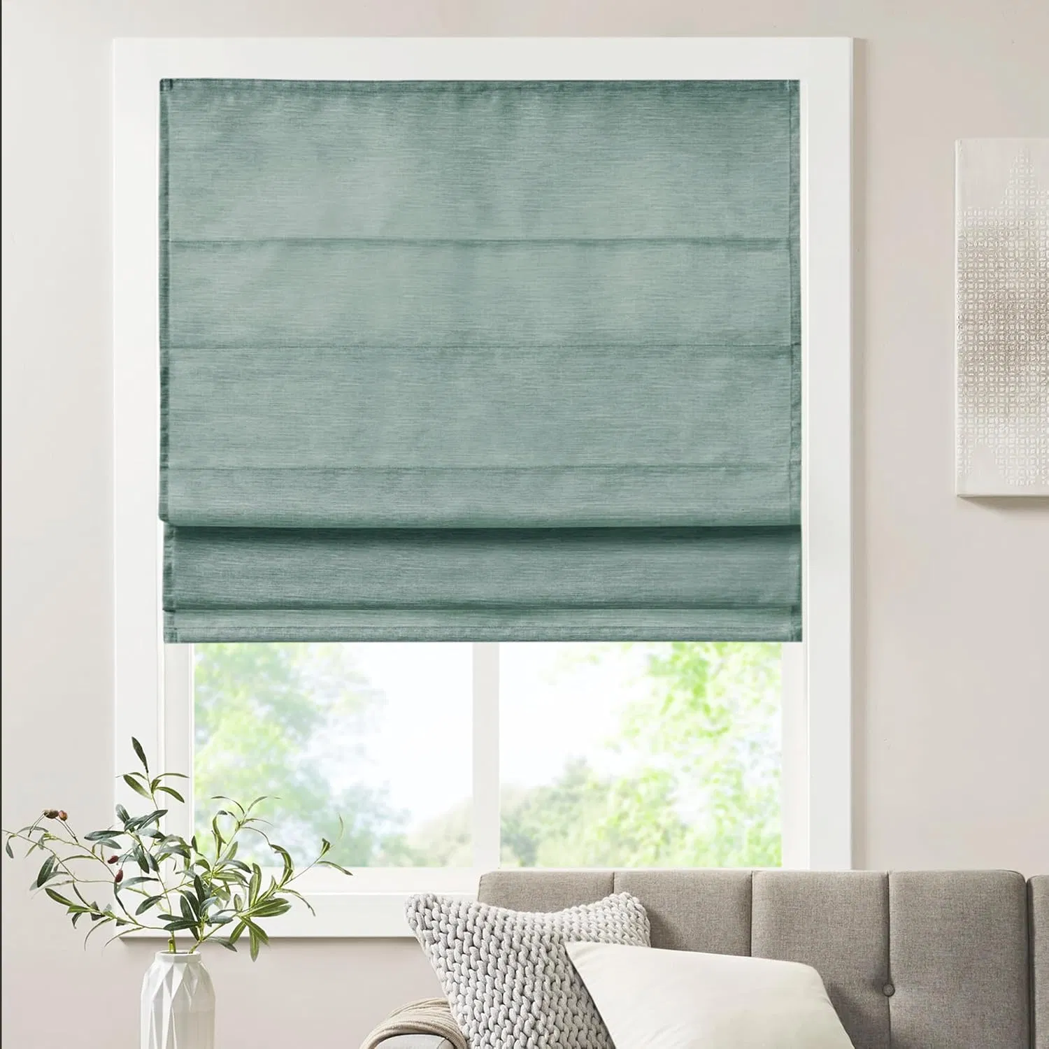 Customized Factory Sale Luxury Double Polyester Blackout Roman Blind for Windows