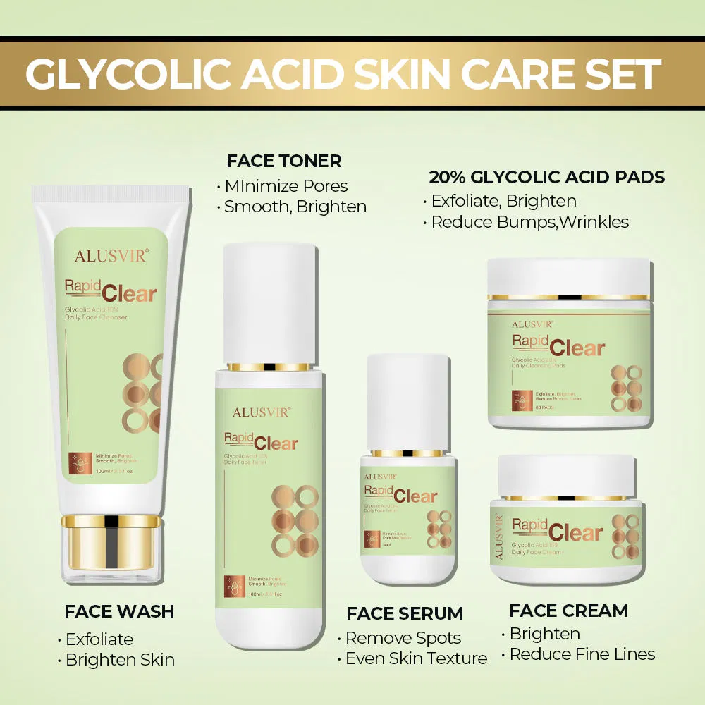 10% Glycolic Acid Hyaluronic Acid Acne Treatment Hydrating Brightening Face Toner