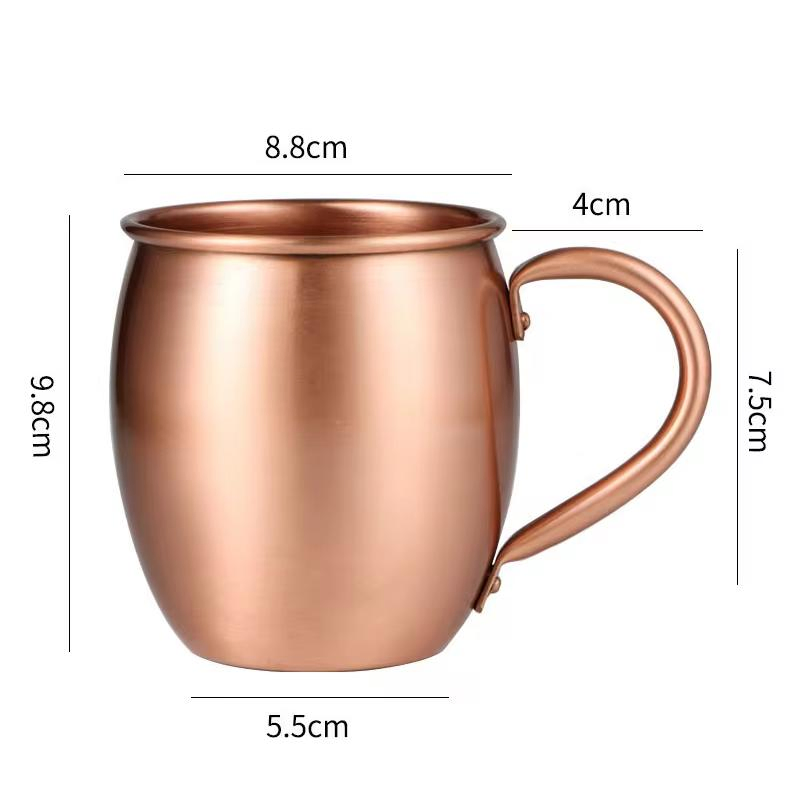 Custom Copper Beer Mug Rose Gold Handcrafted Stainless Steel Moscow Mule Mug for Wine Beer Cold Drink