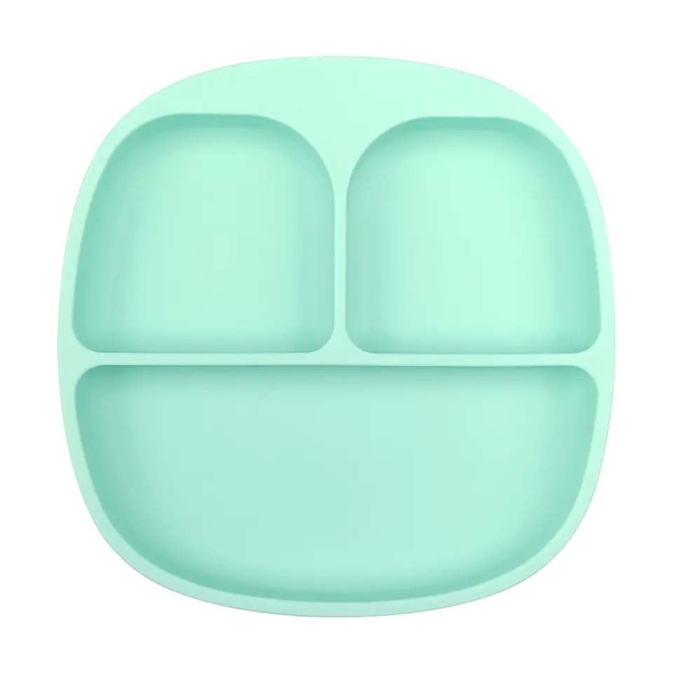 Silicone Baby Food Plate for Easy Portion Control and Feeding
