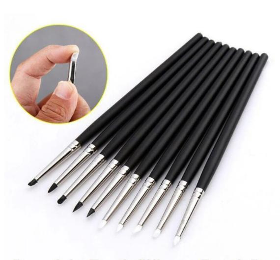 Dental Lab Ceramic Porcelain Brush Pen Plastic Material Silicone Brush Pen