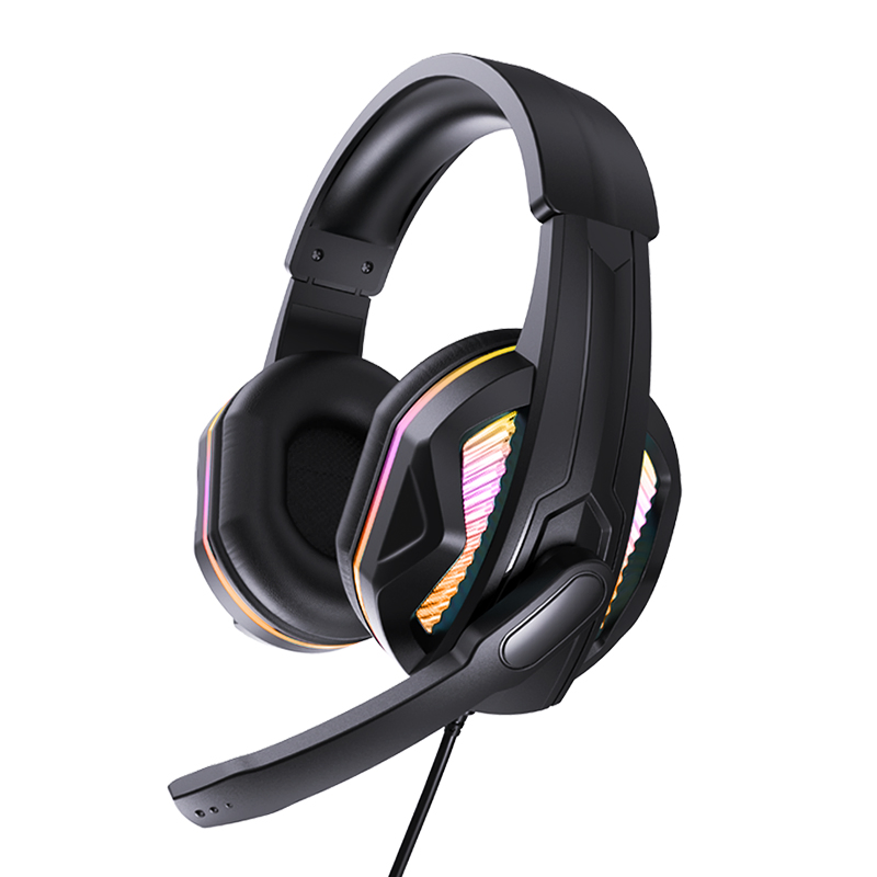 Игровая гарнитура Aspor с RGB-подсветкой и стереозвуком
