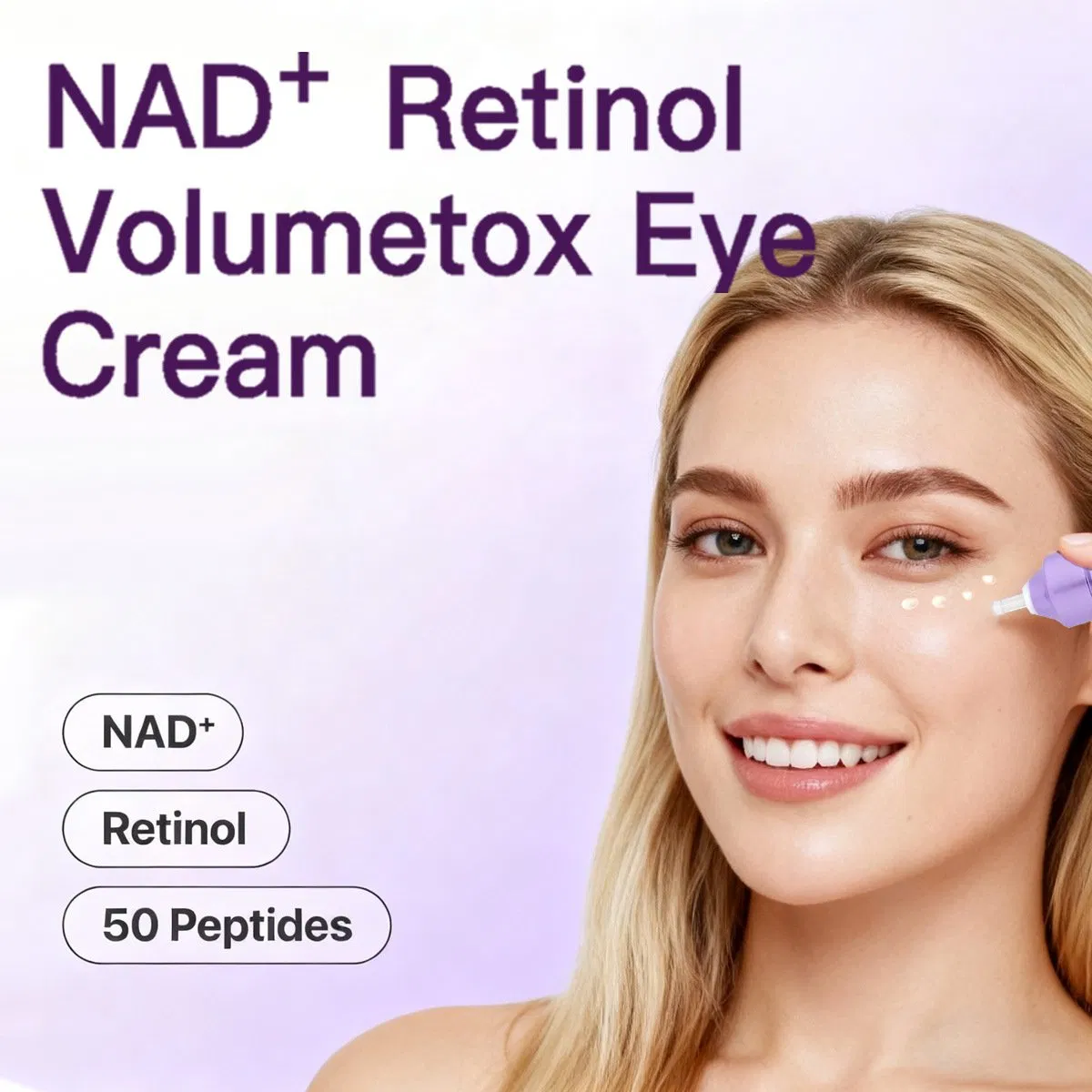 OEM Nad+ Retinol Snail Extract Anti-Wrinkle Tightening Eye Cream with Anti-Puffiness & Dark Circles Reduction for All Skin Types