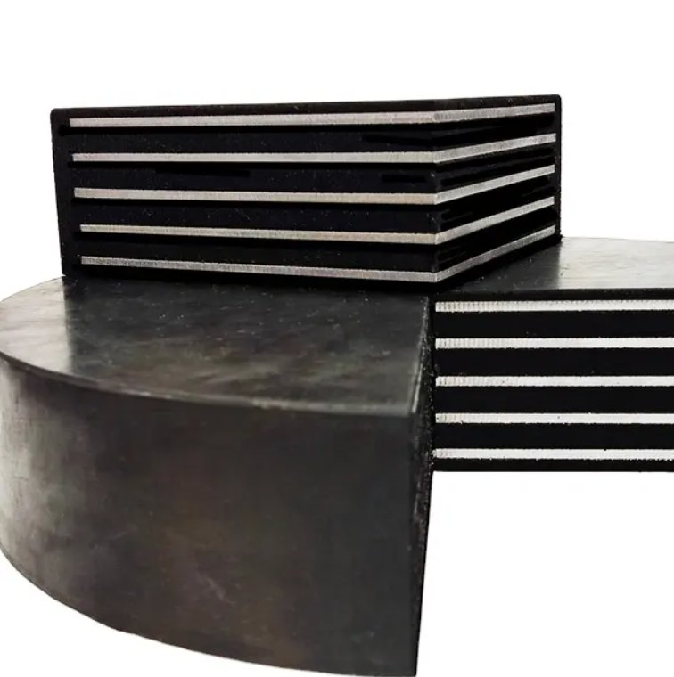 Laminated Bridge Seismic Isolation Rubber Bearing Rubber Vibration Damper EPDM Bridge Building Support Bridge Support Pad