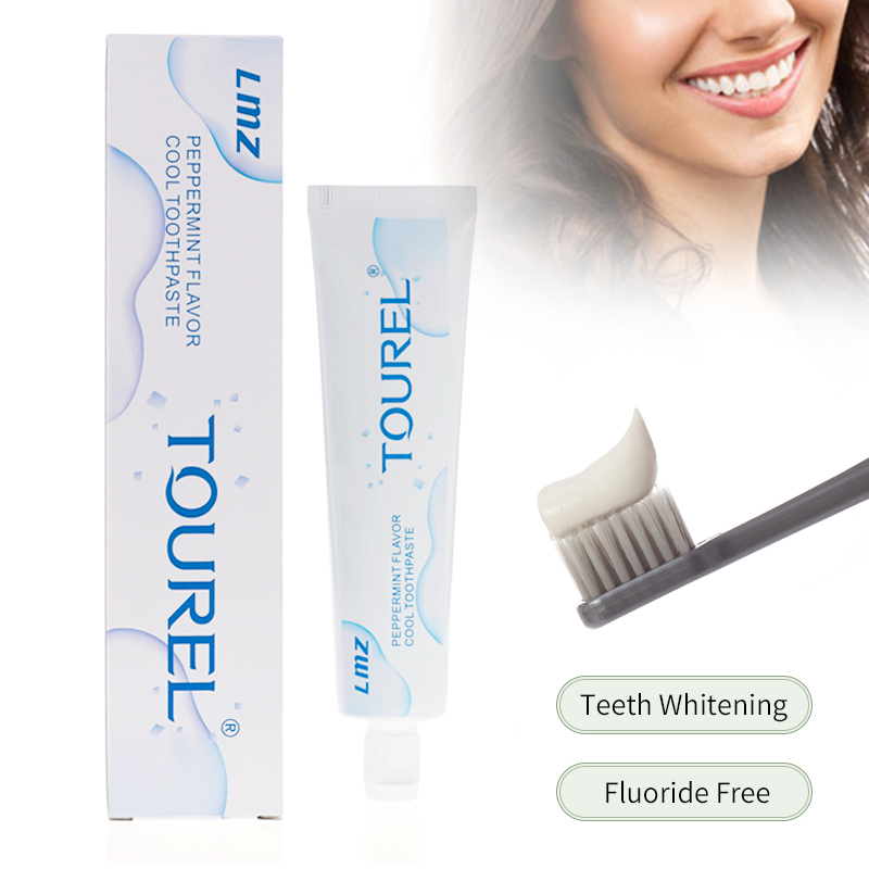 Free Samples Custom Oral Care Whitening Teeth Fresh Breath Fluoride Free Peppermint Toothpaste with Logo