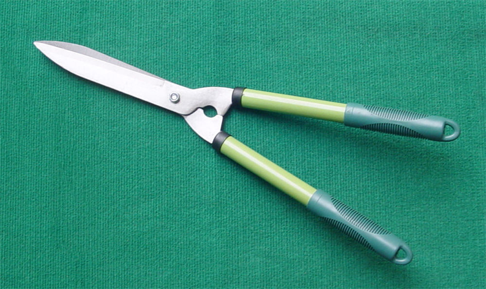 Long Length Orange Hedge Shear with Anti-Slip Grip for Tree Branch Pruning