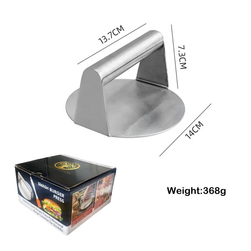 Customizaton Durable Burger Smasher Grilling Accessories Kitchen Stainless Steel Meat Press