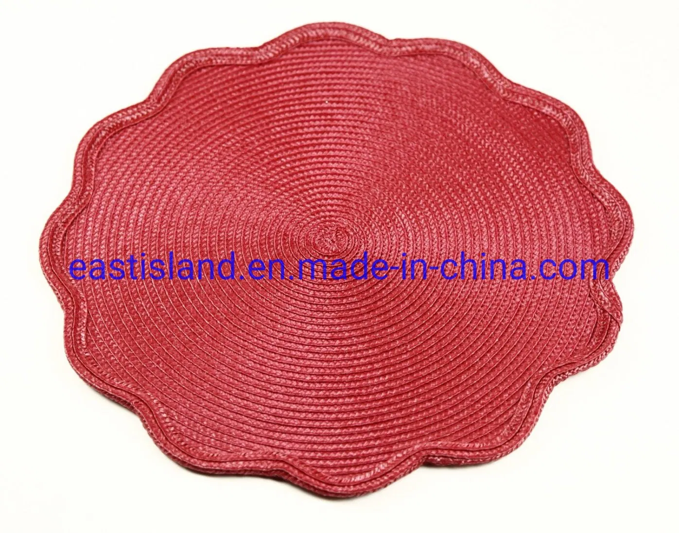 High Quality BPA Free Customized Fashion Floral Scallop Placemat for Dining Table