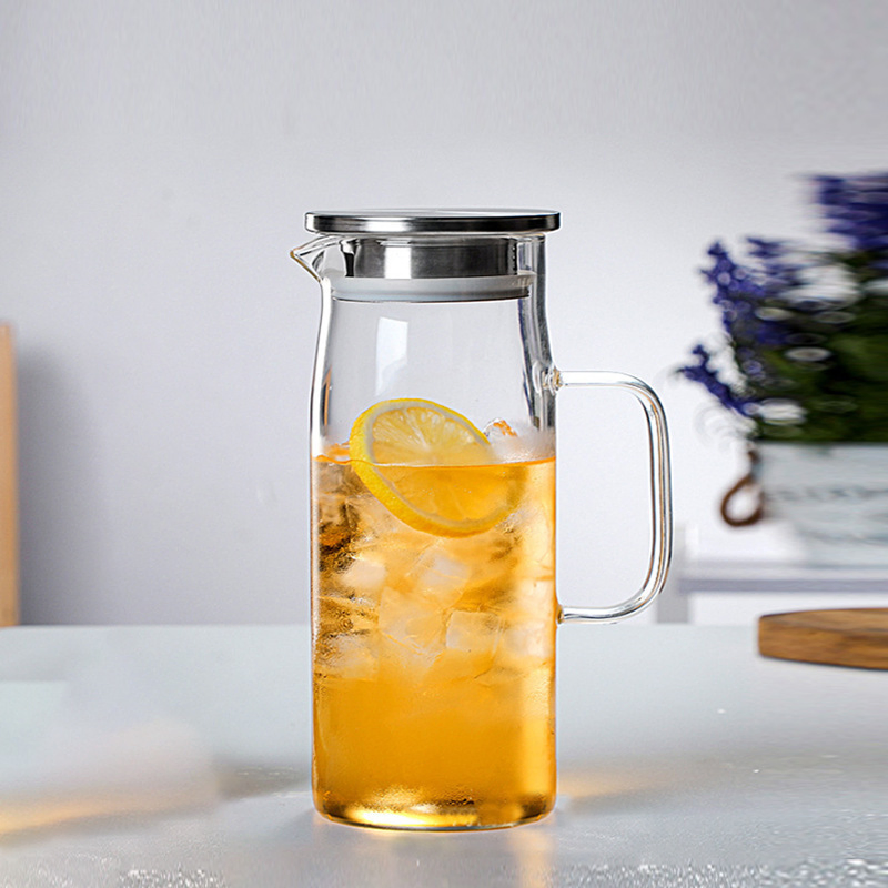 Large Capacity Thickened Straight Glass Juice Pot